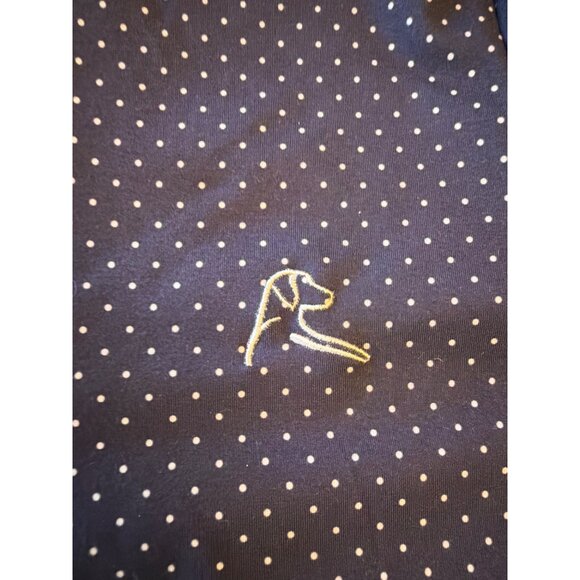 Rhoback XS Navy Polka Dot Long Sleeve Performance Quarter-Zip Pullover - Picture 2 of 5